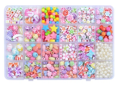 Дитячий набір для творчості Beads Set Бусини бісер кристали 550 шт (16/01)