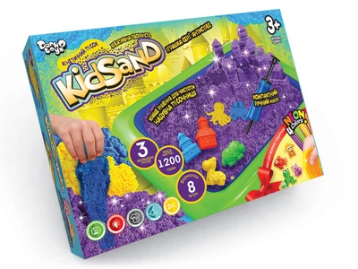 Кінетичний пісок KidSand 2 1200г+песочниця(KS-02-02U)