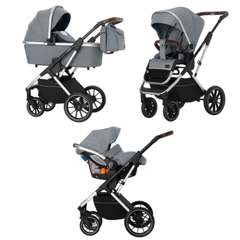 Коляска универсальная 3 в 1 CARRELLO Aurora CRL-6502/2 Silver Grey