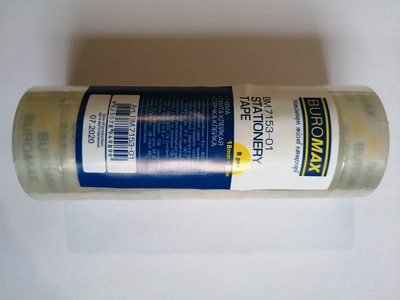 Клейка стрічка канцелярська прозора Buromax 18мм x 30м (BM.7153-01) 8 шт