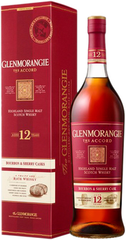 Віскі Glenmorangie Accord 12 років витримки 1 л 43% в подарунковій упаковці (5010494955255)