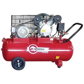 Компресор INTERTOOL PT-0013,100 л, 3 кВт, 380 В, 8 атм, 500 л/хв, 2 циліндра