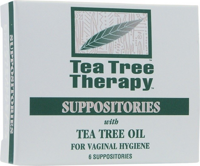 Супозиторії Tea Tree Therapy з олією чайного дерева для вагінальної гігієни 6 шт. (637792606068)