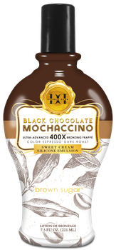 Крем для загара в солярии MOCHACCINO 400X с экстрактом жаренных зерен кофе, темной карамелью и взбитыми сливками