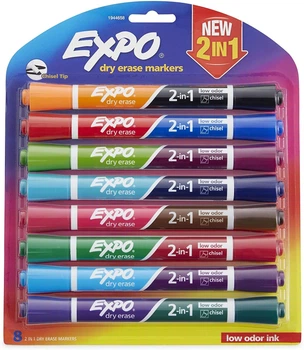 Набор маркеров для досок сухого стирания EXPO 2-in-1 Low Odor Dry Erase Markers Цветные 8 шт. (1944658)