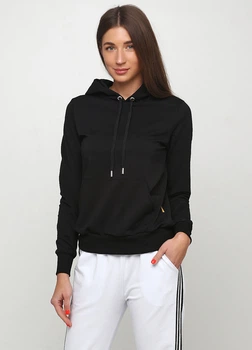 Худі з капюшоном без малюнка 0580 Чорний, XL