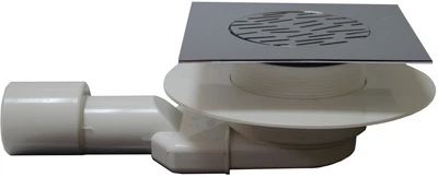 Трап для душа GHIDINI Slimmy горизонтальный Clivia DN50 150x150 мм латунь/хром с решеткой (421015CO)