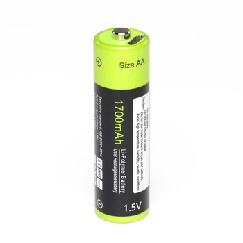 Батарейка акумулятор ZNTER АА 1,5 V 1700 mAh micro USB