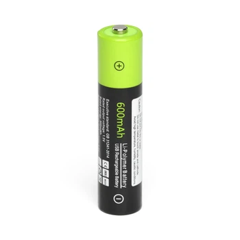 Батарейка акумулятор ZNTER ААА 1,5 V 600 mAh micro USB