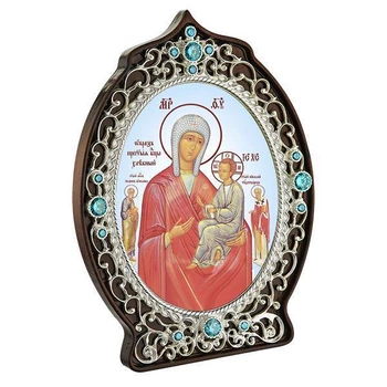 Икона латунная Образ Богородицы Хлебная BGH0943L