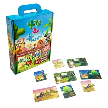Детские Пазли "Хто де живе?" (укр.) Strateg 5х23х18,5 см (det0012285)