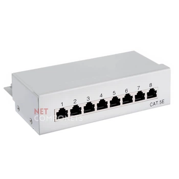 Патч-панель настенная 8 портов cat.5e RJ45 FTP W&T (WT-2083-CAT.5E)