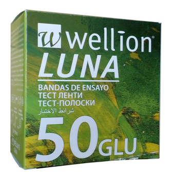 Тест полоски Wellion Luna 1 флакон 25 штук (Веллион Луна)