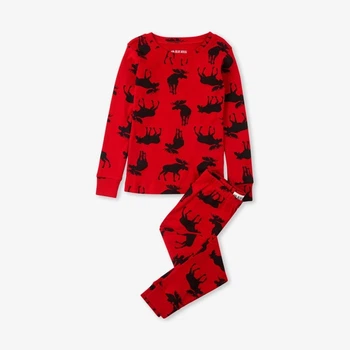 Піжама Hatley Moose on Red 10A червоний 140см (PJAWIMO026)