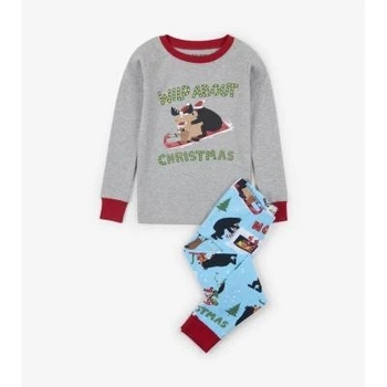 Піжама Hatley Wild About Christmas 2A сірий 92см (PJCWILD004)