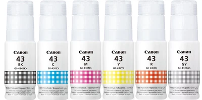 Набор оригинальных чернил Canon Pixma G540/640, GI-43 B/C/M/Y/G/R (SET43C)