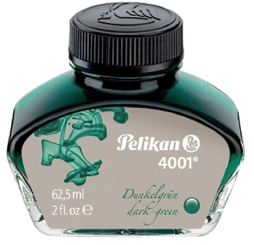 Чорнило Pelikan 4001 Dark Green у скляному флаконі 62.5 мл Зелене (300063)