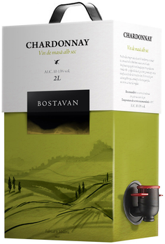 Вино Bostavan Шардоне біле сухе 2 л (4840472017238)