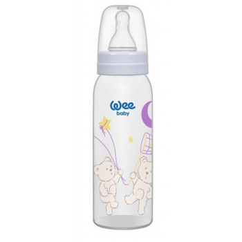 Бутылочка для кормления Wee baby Классическая от 0 до 6 месяцев 250 мл Синяя (852-light blue)