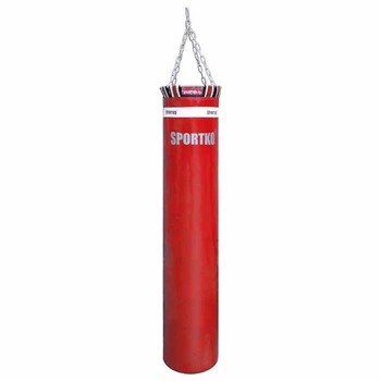 Боксерский мешок SPORTKO МП-04 ПВХ 150 см/30 см/40 кг красный