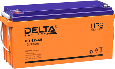 Аккумуляторная батарея Delta HR 1265 12V 65Ah AGM