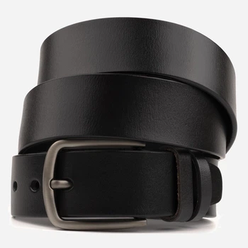 Чоловічий ремінь шкіряний Vintage leather-20316 115 см Чорний