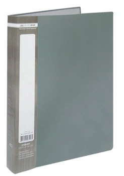 Папка пластиковая с 40 файлами, JOBMAX, А4, серая (BM.3616-09)