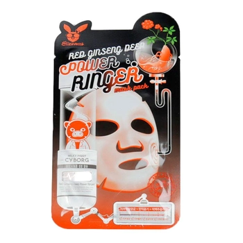 Маска тканевая ELIZAVECCA с женьшенем Face Care Red Ginseng Deep Power Mask Pack (8809520941938) (0090367)