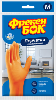 Перчатки хозяйственные латексные Фрекен Бок размер M (fb.25004)
