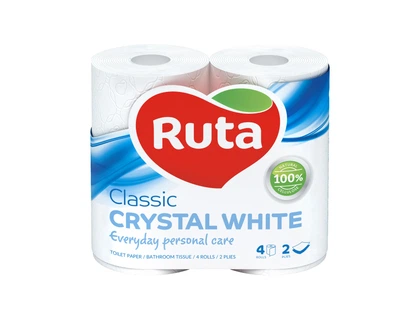 Папір туалетний Ruta Classic на гільзі білий 4рул (rt.40044)
