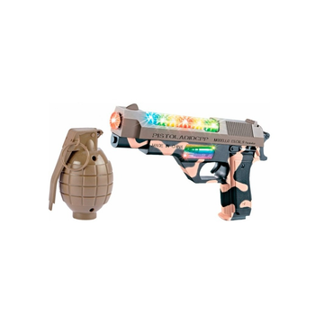 Игрушечное оружие ZIPP Toys Пистолет свето-звуковой Desert Eagle в наборе с гранатой, ка (814Y)