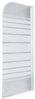 Шторка для ванны BESCO PMD ambition 1S 75х130 з полосами хром