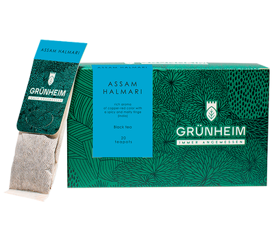 Черный чай Grunheim Assam Halmari в пакетиках 20 шт