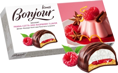 Упаковка конфет Konti Bonjour Десерт панна-котта и малина 232 г х 2 шт (417403760)