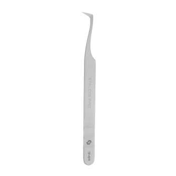 Пинцет для наращивания ресниц Staleks Pro Expert 41 Type 6, башмачок (L-образный 75°), нержавеющая сталь