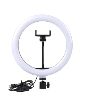 Кольцевая LED лампа Ring Fill Light L210 для профессиональной съемки от USB 26 см Black