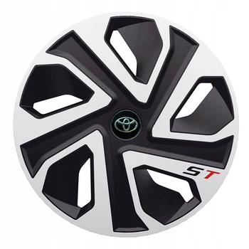 Автомобильные колпаки J-tec ST Silver&Black R13 с логотипом Toyota (4 шт.)