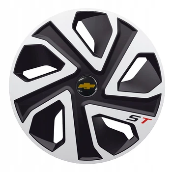 Автомобильные колпаки J-tec ST Silver&Black R14 с логотипом Chevrolet (4 шт.)