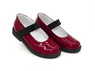 Туфли Sandalik красные с черной пряжкой (99206-7531) 28(р)