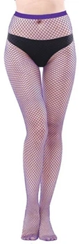 Фиолетовые колготы в сетку S/L