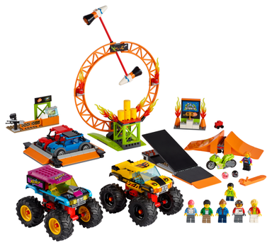 Конструктор LEGO City Stuntz Арена для шоу каскадёров 668 деталей (60295)