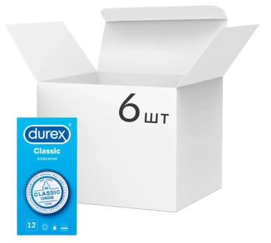 Презервативы Durex Classic 12 шт х 6 упаковок (5010232098152)