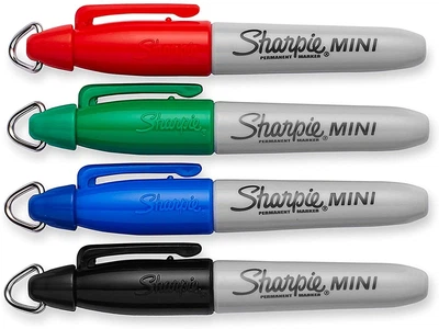 Маркеры перманентные Sharpie Mini Permanent Markers, Fine Points 4 шт. (‎‎‎35113PP)