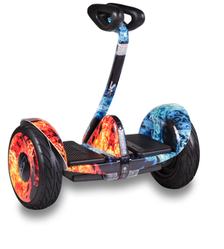 Гироскутер з ручкою для дітей і дорослих SNS M1Robot mini (54v) - 10,5 дюймів (Music Edition) Mix Fire (Вогонь і лід). 31197
