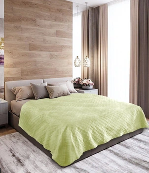 Покривало ТЕП Velour Ромб прямий 180x240 см Салатове (4-00516_21933) (2000008652292)