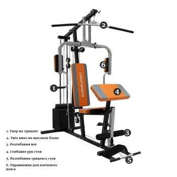 Фитнес станция LiveUp Statuon Home Gym, код: LS1002