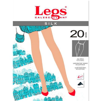 Колготы женские классические LEGS 1/2 NERO (202 SILK 20)