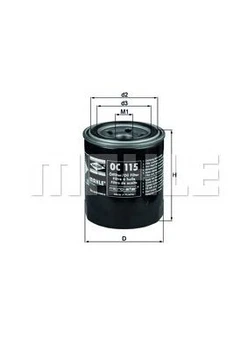 Фільтр масляний ОC115 KNECHT//MAHLE
