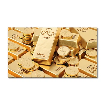 Модульная картина Artel «Золотые слитки 999.9» 1 модуль 30х45 см