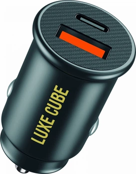 Автомобильный адаптер Luxe Cube Dynamic 20W Quick Charge черный (Type C+USB)